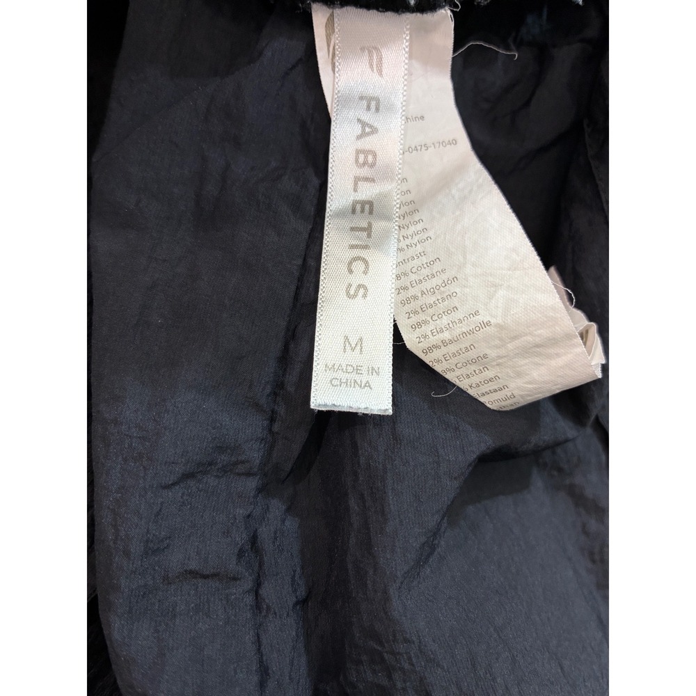Fabletics Joggers Womens M Black Excellent Rainbow Side Stripe Nylon Track Pants - Picture 4 of 10